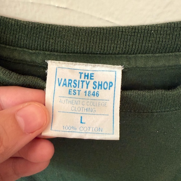Vintage Embroidered Oxford University Green Collegiate T-Shirt The Varsity Shop - Picture 6 of 9